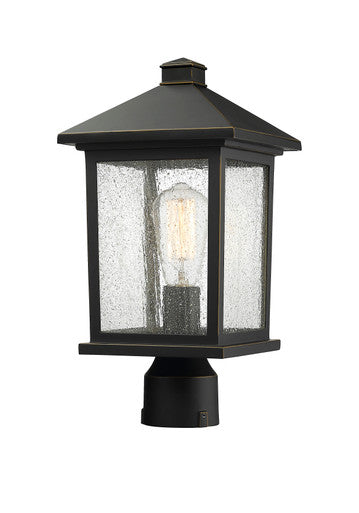 Z-Lite Portland 1 Light Outdoor Post Mount Fixture in Oil Rubbed Bronze 531PHMR-ORB