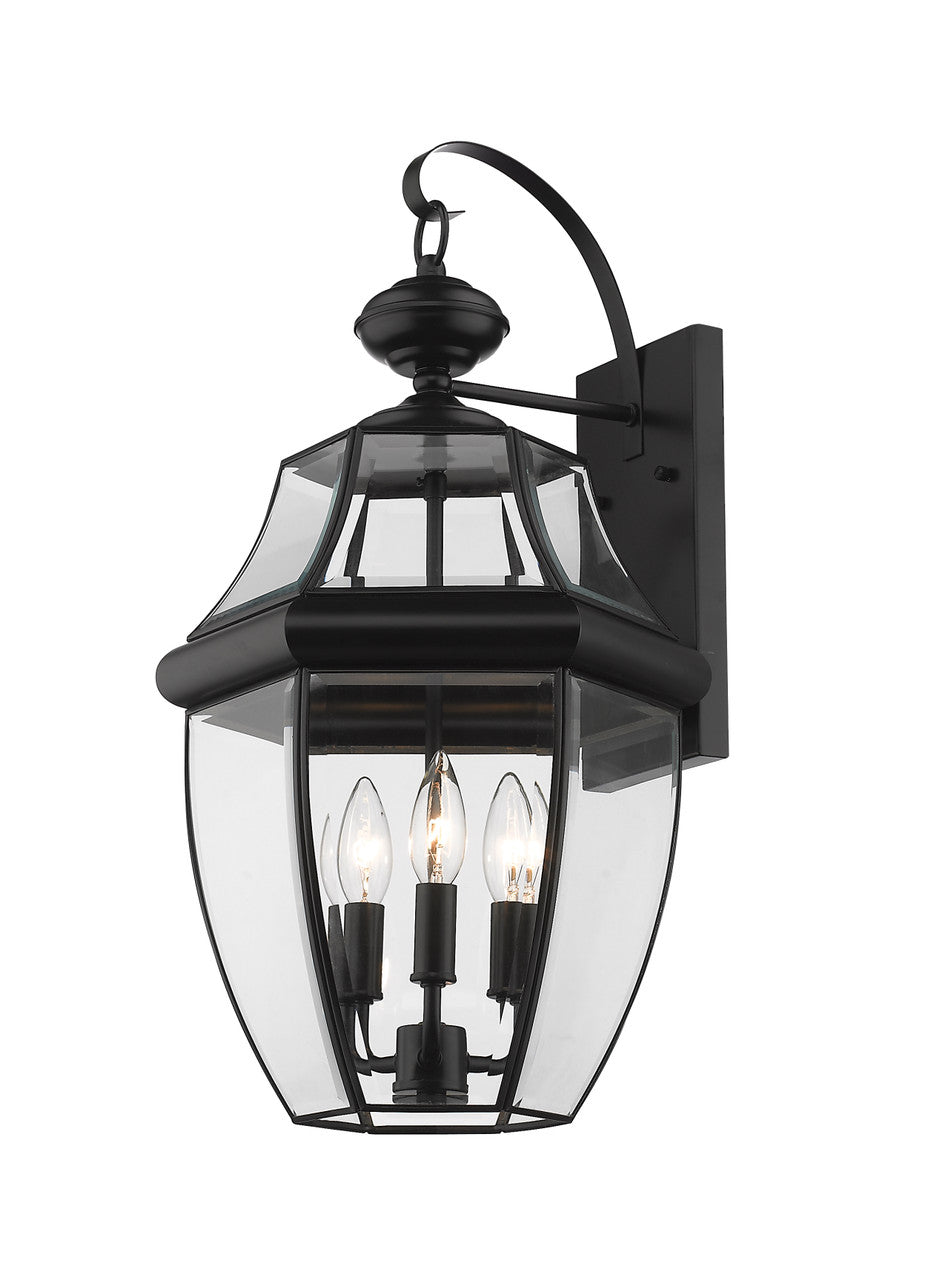 Z-Lite Westover 3 Light Outdoor Wall Light in Black 580B-BK