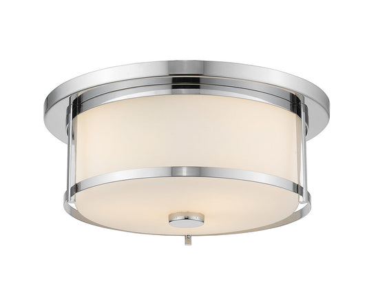 Z-Lite Savannah 2 Light Flush Mount in Chrome 465F14-CH