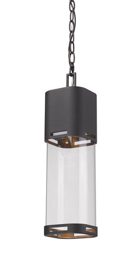 Z-Lite Lestat 1 Light Outdoor Chain Light in Black 562CHB-BK-LED