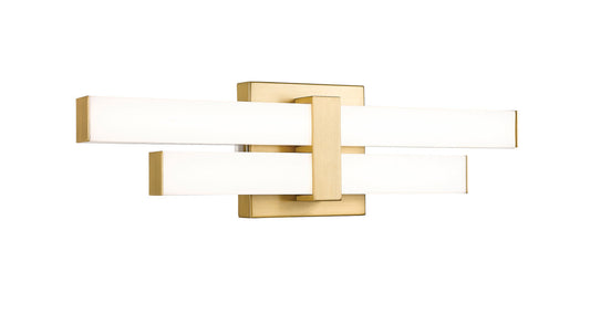 Z-LITE Zane 2 Light Vanity in Modern Gold 1008-18W-MGLD-LED