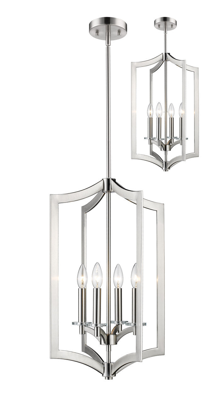 Z-Lite Zander Pendant in Brushed Nickel 6008-4BN