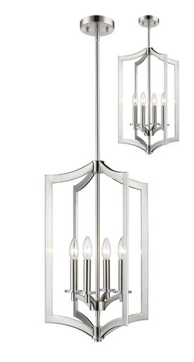 Z-Lite Zander 4 Light Chandelier in Brushed Nickel 6008-4BN