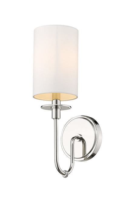 Z-Lite Ella 1 Light Wall Sconce in Polished Nickel 809-1S-PN