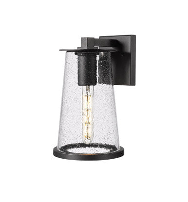 Z-Lite Bar Harbor 1 Light Outdoor Wall Light in Sand Black 5004M-BK