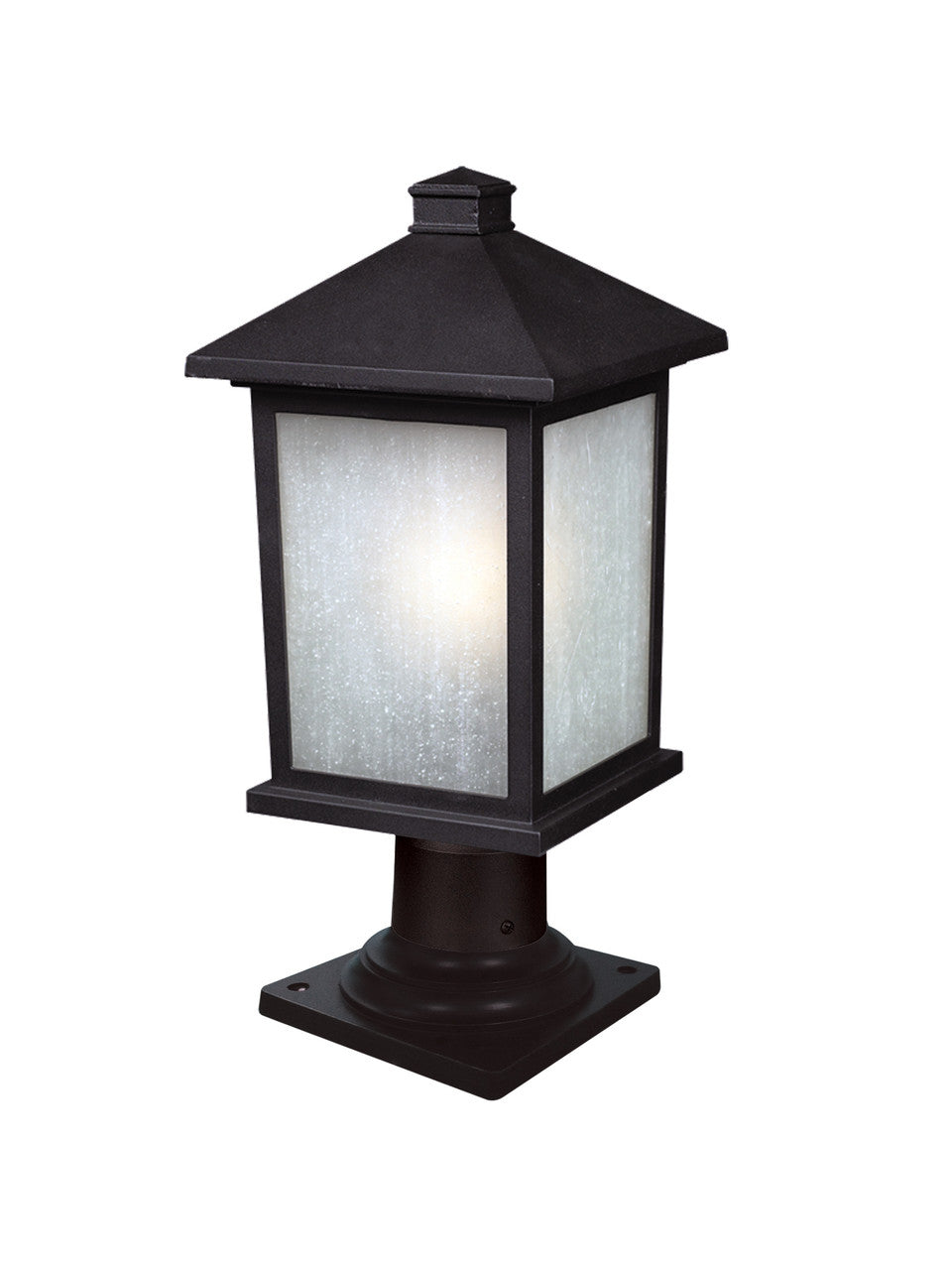 Z-Lite Holbrook 1 Light Outdoor Pier Mounted Fixture in Black 507PHM-533PM-BK