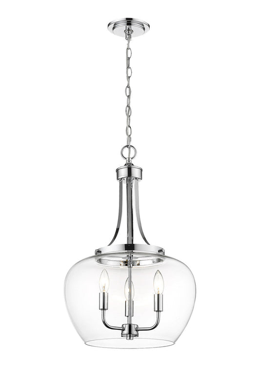 Z-Lite Joliet 3 Light Pendant in Chrome 473P16-CH