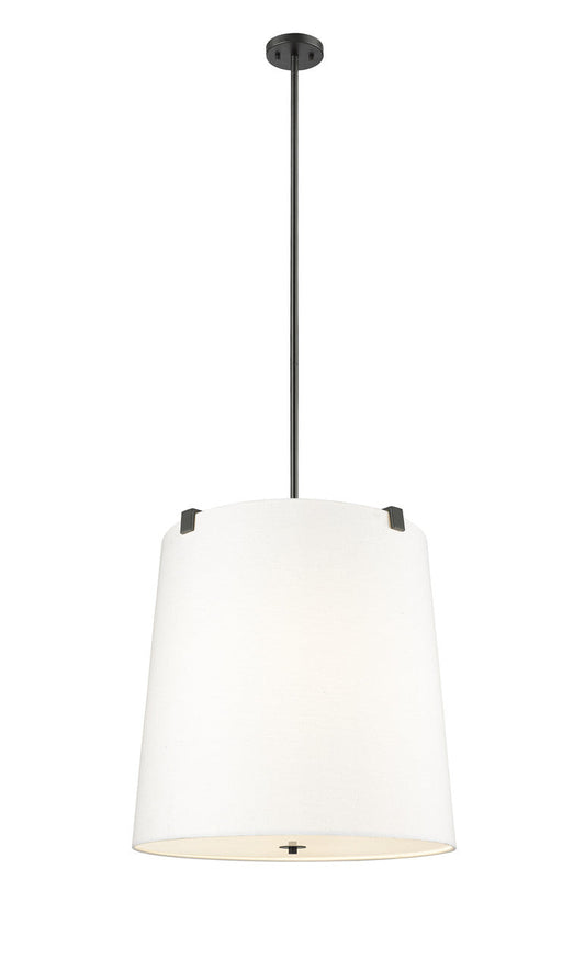 Z-LITE Weston 6 Light Pendant in Matte Black 3501P24-MB