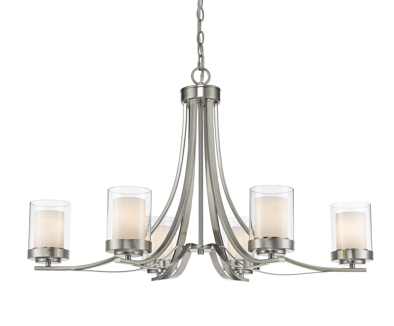 Z-Lite Willow Chandelier in Brushed Nickel 426-6-BN