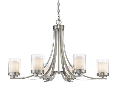 Z-Lite Willow 6 Light Chandelier in Brushed Nickel 426-6-BN