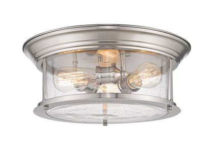 Z-Lite Sonna 3 Light Flush Mount in Brushed Nickel 727F16-BN