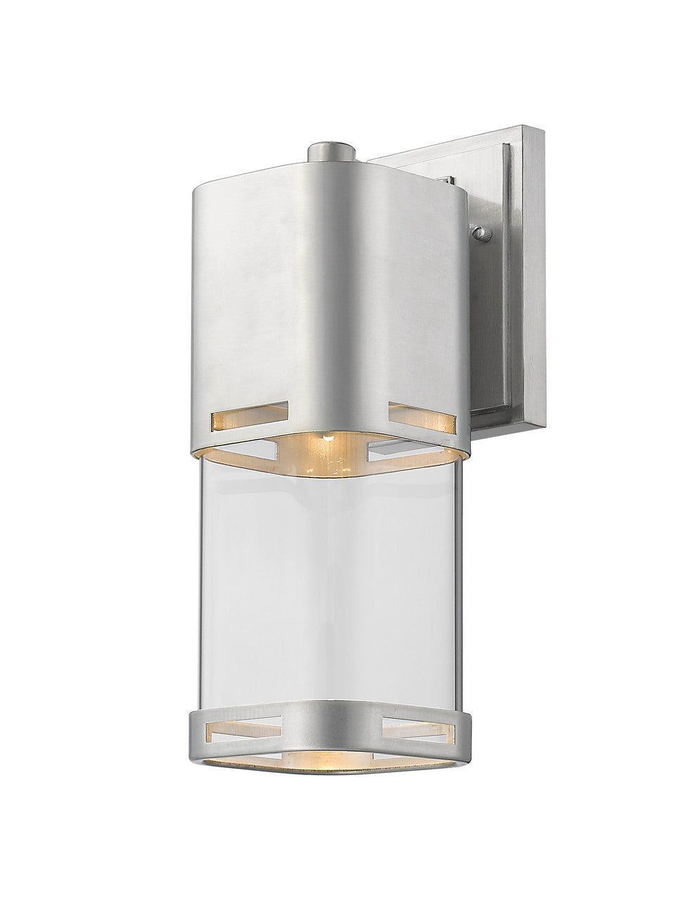 Z-Lite Lestat Outdoor Wall Sconce in Brushed Aluminum 562M-BA-LED