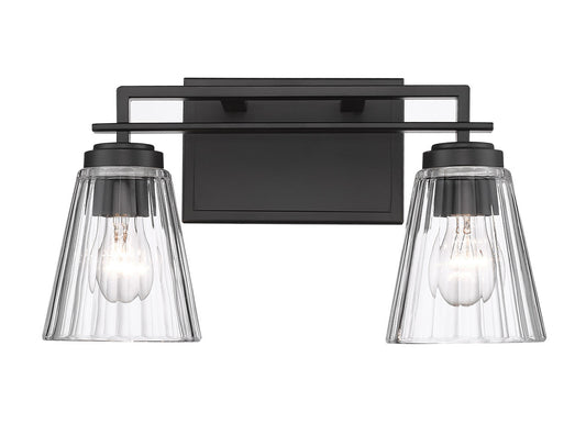 Z-Lite Lyna 2 Light Vanity in Matte Black 823-2V-MB