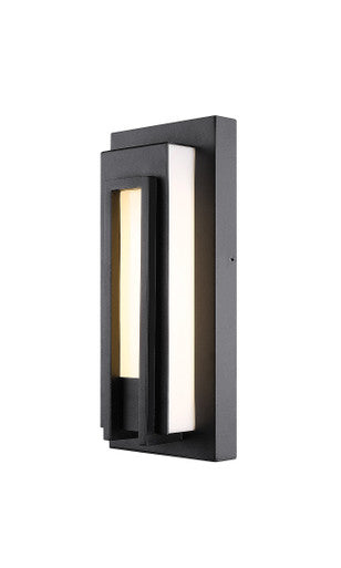 Z-Lite Keaton 1 Light Outdoor Wall Light in Black 520S-BK-LED