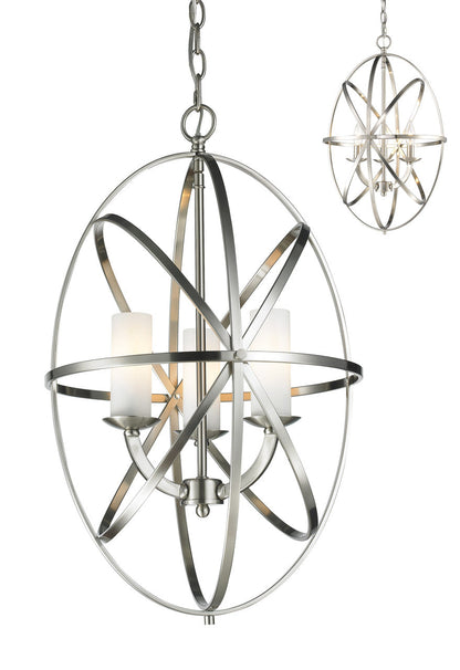 Z-Lite Aranya Pendant in Brushed Nickel 6027-3S-BN