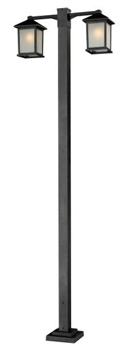 Z-Lite Holbrook 2 Light Outdoor Post Mounted Fixture in Black 507-2-536P-BK