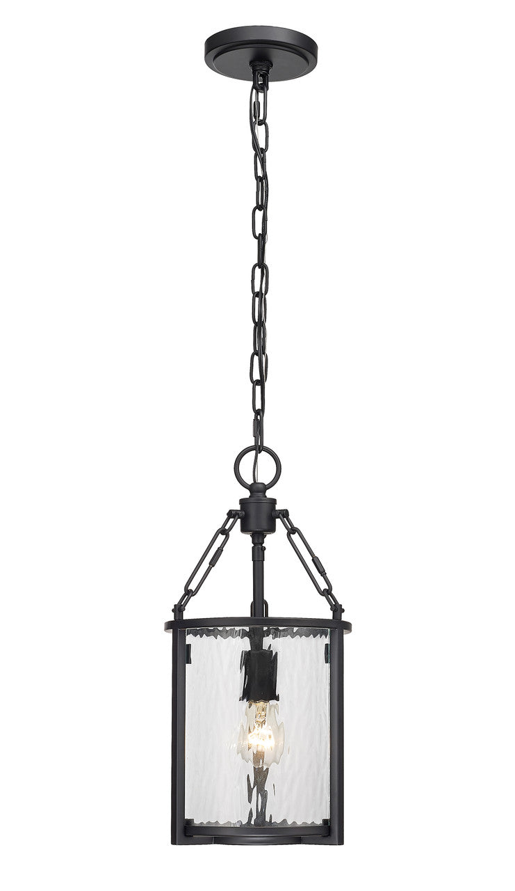 Z-Lite Barrington 1 Light Pendant in Matte Black 346P8-MB