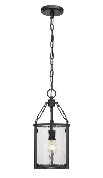 Z-Lite Barrington 1 Light Pendant in Matte Black 346P8-MB