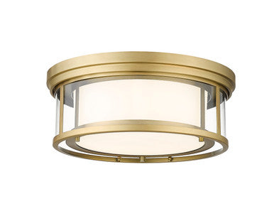 Z-Lite Willow 3 Light Flush Mount in Olde Brass 426F16-OBR