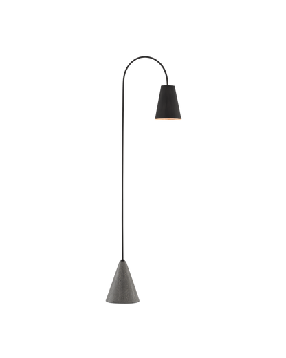 Currey & Co. Lotz Black Floor Lamp 8000-0070