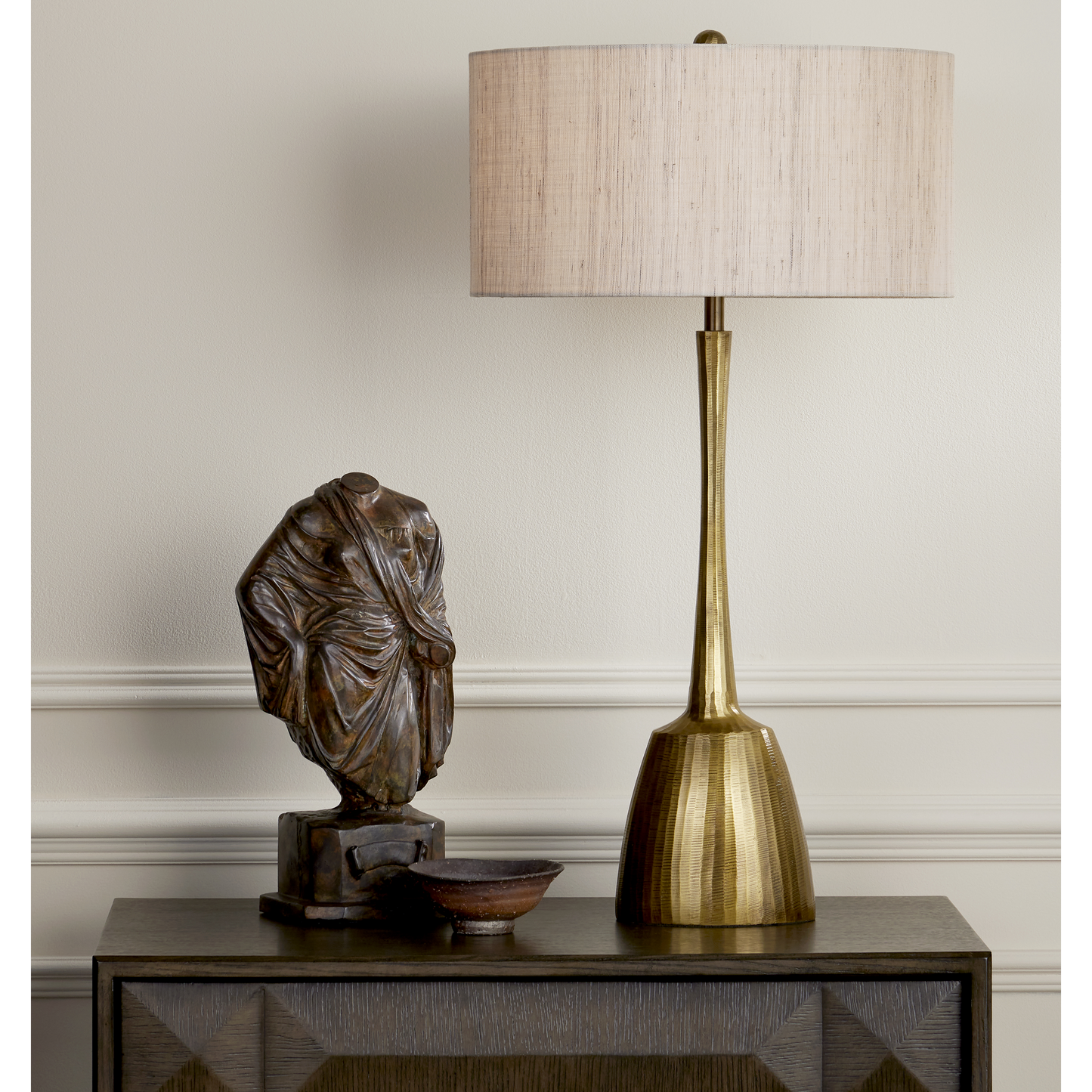 Currey & Co. Cheenee Brass Table Lamp 6000-0861