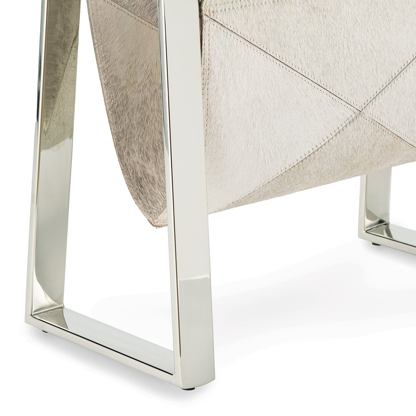 Regina Andrew Andres Hair on Hide Magazine Rack (Polished Nickel)  20-1459PN