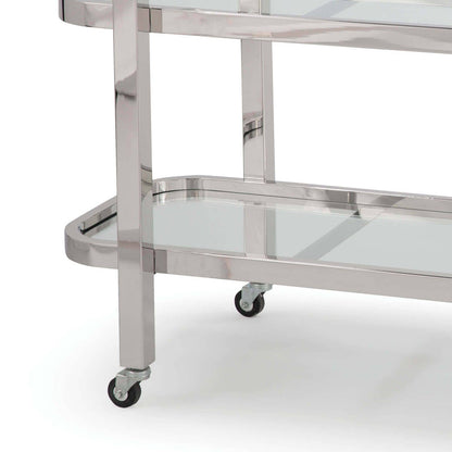 Regina Andrew Carter Bar Cart in Polished Stainless Steel 31-1020SS