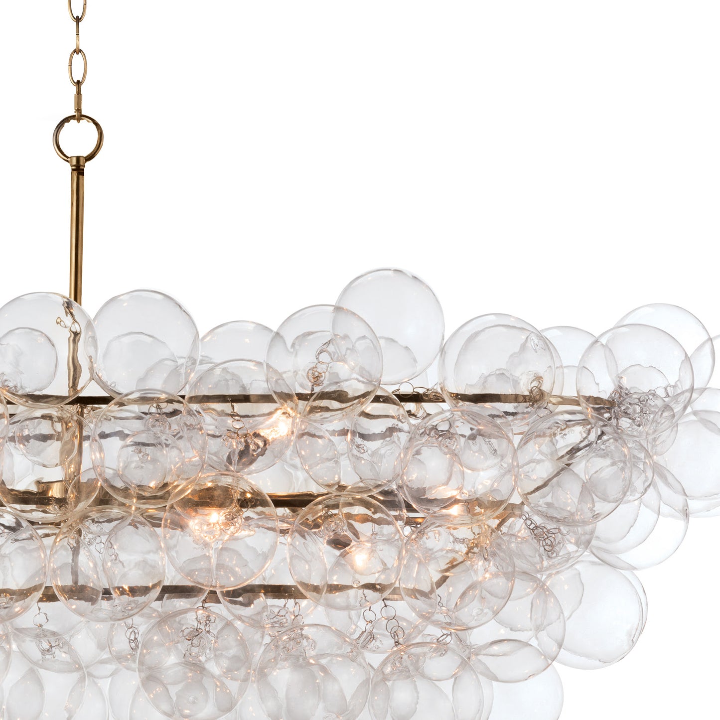 Regina Andrew Bubbles Chandelier Linear (Clear) Natural Brass  16-1381NB