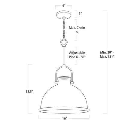 Regina Andrew Eloise Pendant Chandelier in White 16-1219WT