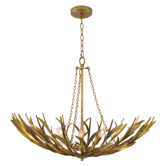 Regina Andrew River Reed Basin Chandelier (Antique Gold Leaf)  16-1420GLD