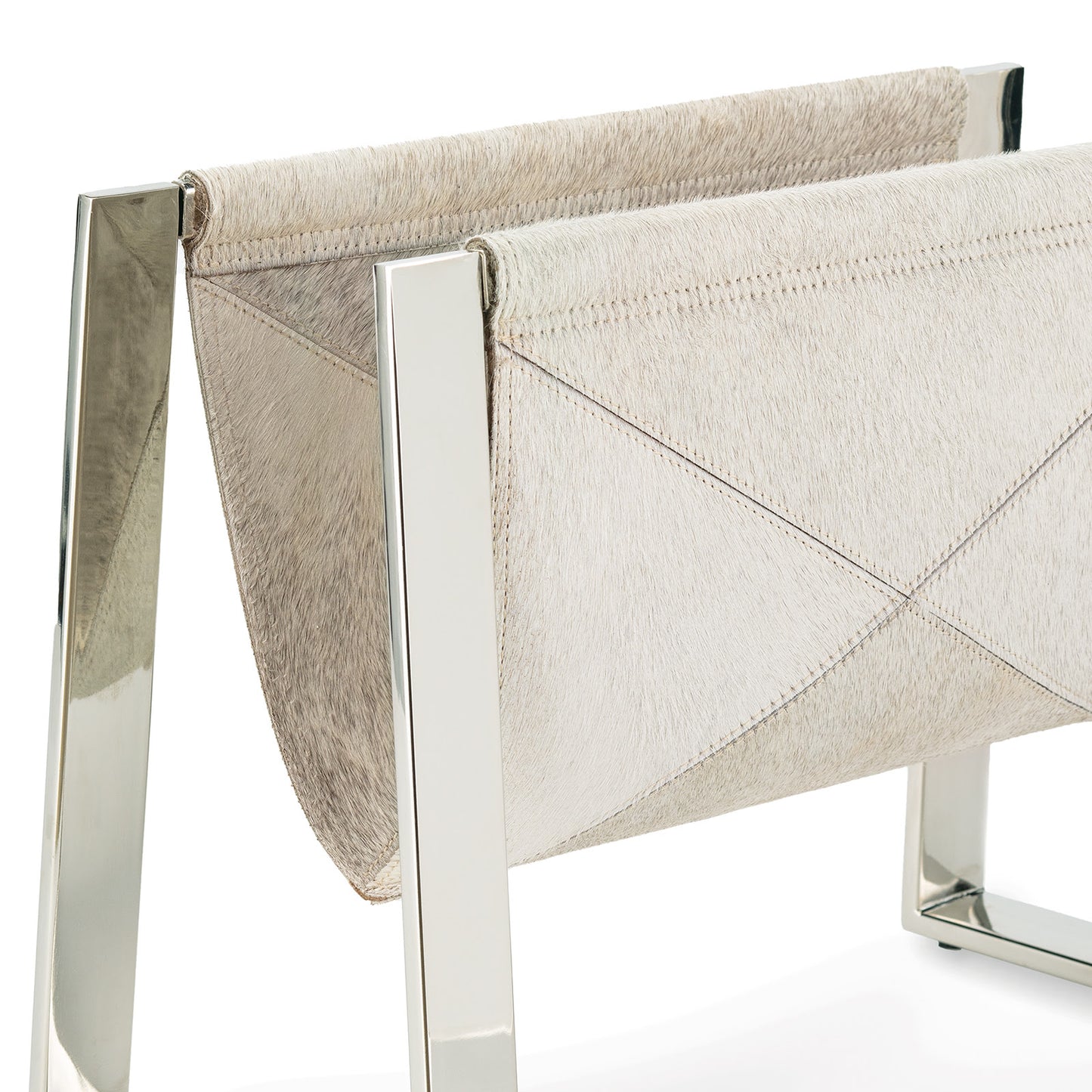 Regina Andrew Andres Hair on Hide Magazine Rack (Polished Nickel)  20-1459PN