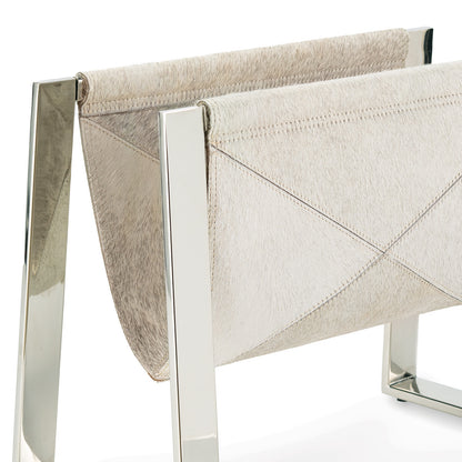 Regina Andrew Andres Hair on Hide Magazine Rack (Polished Nickel)  20-1459PN