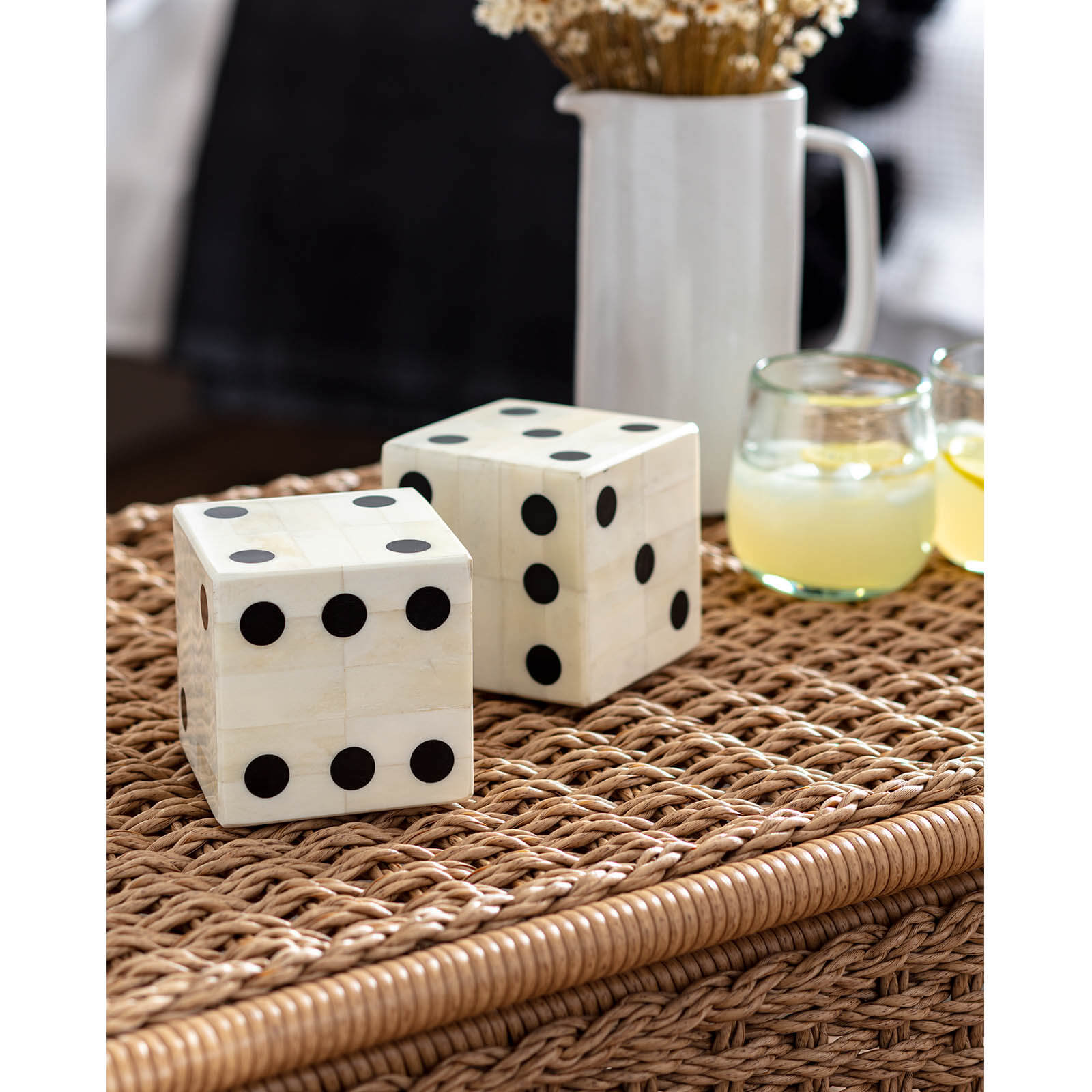 Regina Andrew Oversized Bone Gaming Dice Pair  20-1413