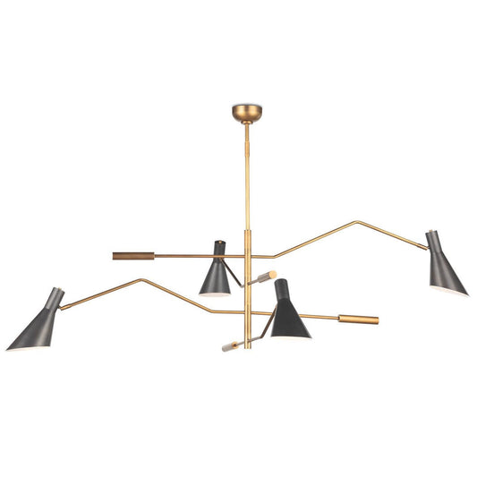 Regina Andrew Spyder Chandelier (Blackened Brass and Natural Brass) 16-1343BBNB