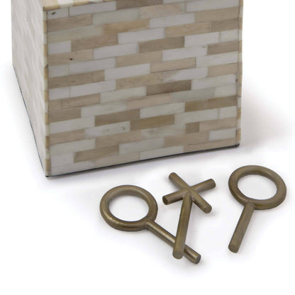 Regina Andrew Tic Tac Toe Block in Multi-Tone Bone 20-1099