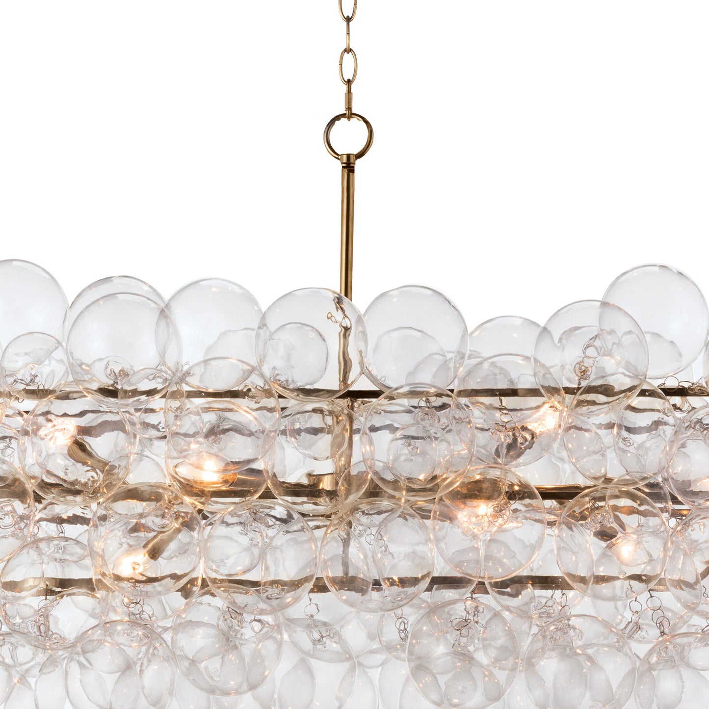 Regina Andrew Bubbles Chandelier Linear (Clear) Natural Brass  16-1381NB