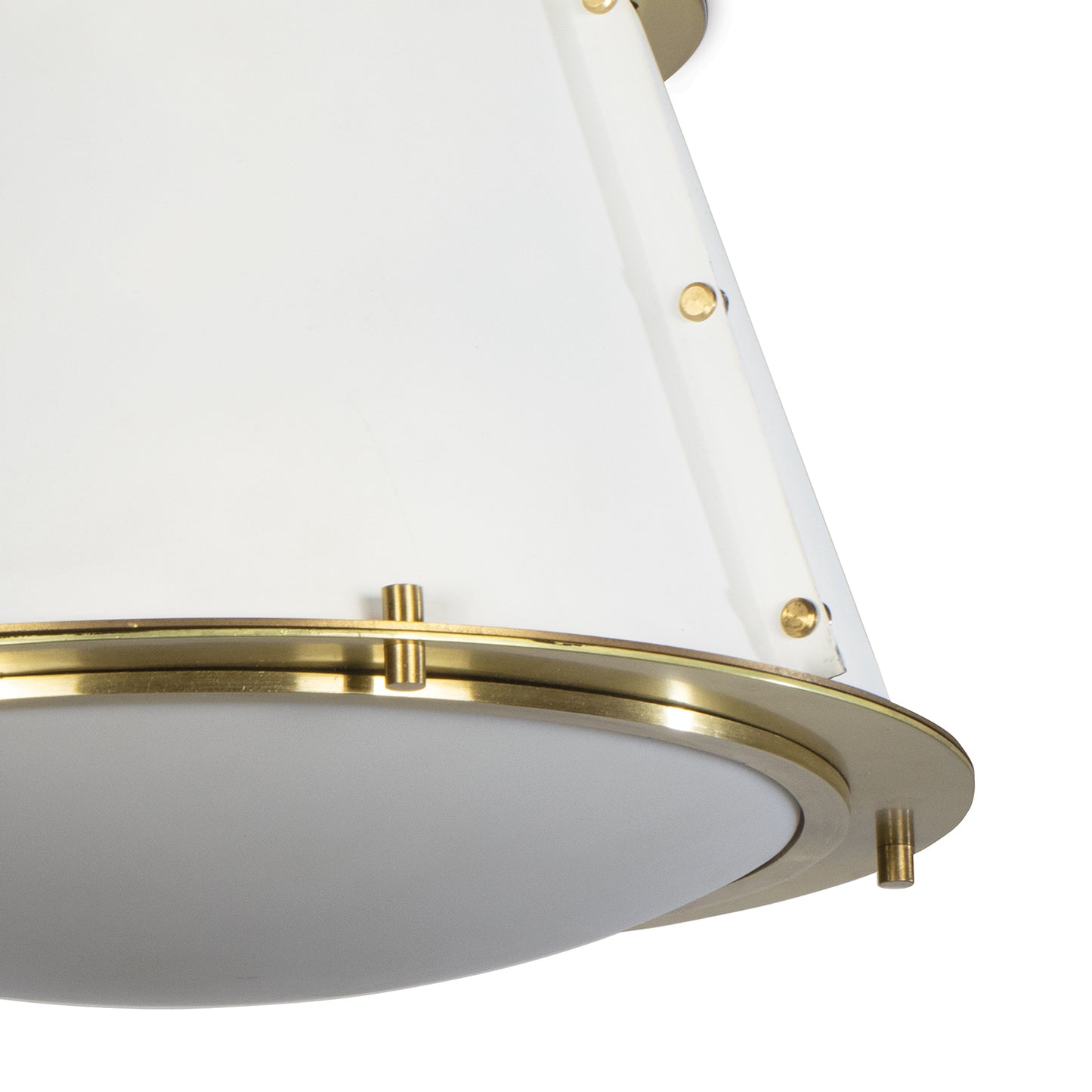 Regina Andrew French Maid Flush Mount (White and Natural Brass)  16-1379WT