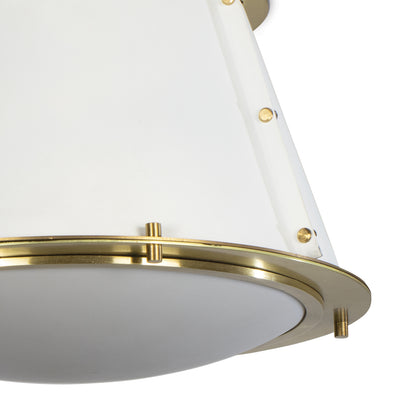 Regina Andrew French Maid Flush Mount (White and Natural Brass)  16-1379WT