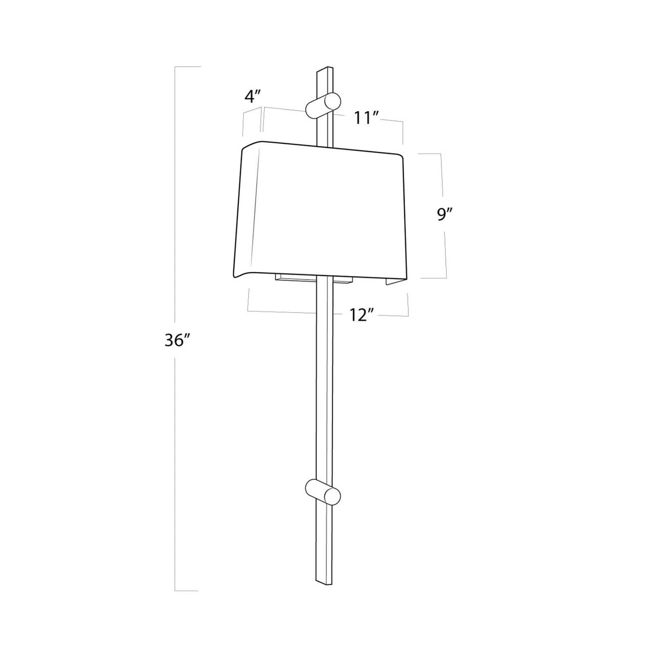 Regina Andrew Taurus Sconce in Natural Brass 15-1133NB