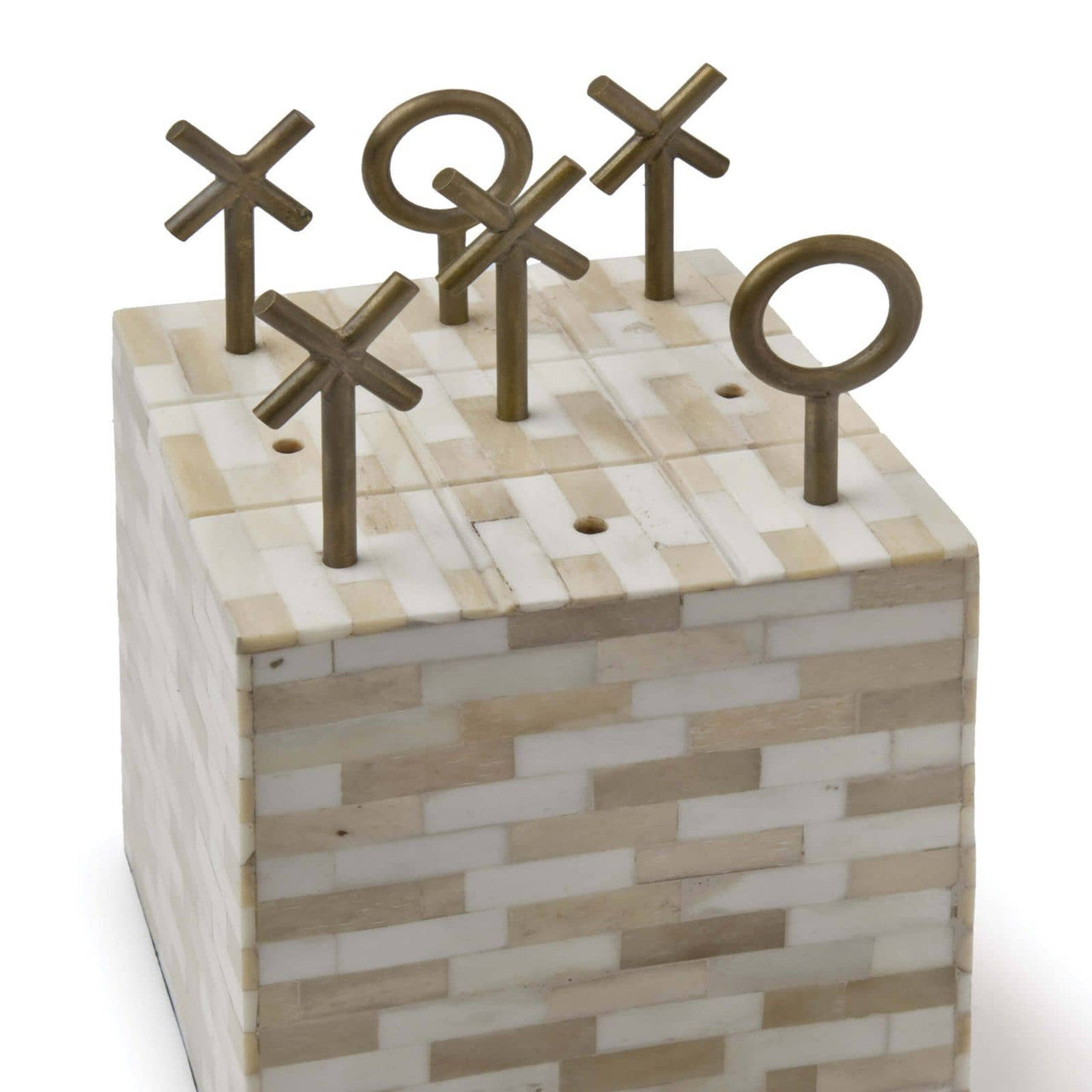 Regina Andrew Tic Tac Toe Block in Multi-Tone Bone 20-1099