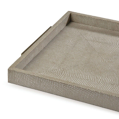 Regina Andrew Square Shagreen Boutique Tray in Ivory Grey Python 20-1102IV