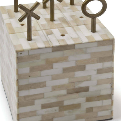 Regina Andrew Tic Tac Toe Block in Multi-Tone Bone 20-1099