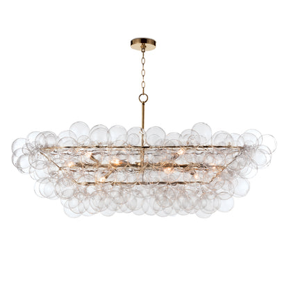 Regina Andrew Bubbles Chandelier Linear (Clear) Natural Brass  16-1381NB