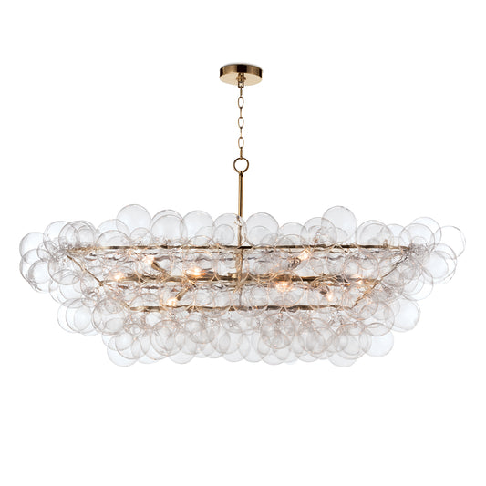 Regina Andrew Bubbles Chandelier Linear (Clear) Natural Brass  16-1381NB