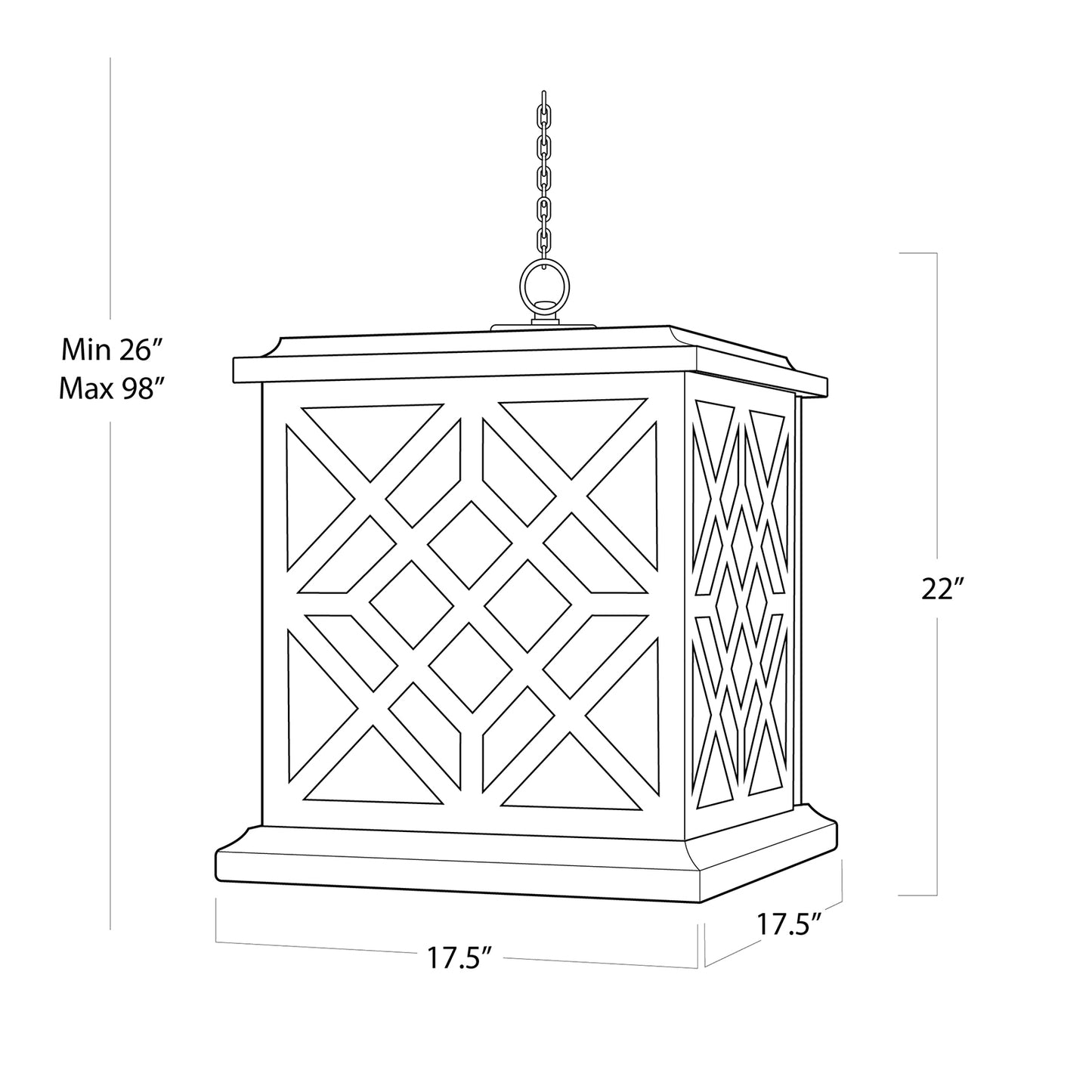 Coastal Living Chatham Wood Lantern (White) 16-1364WT