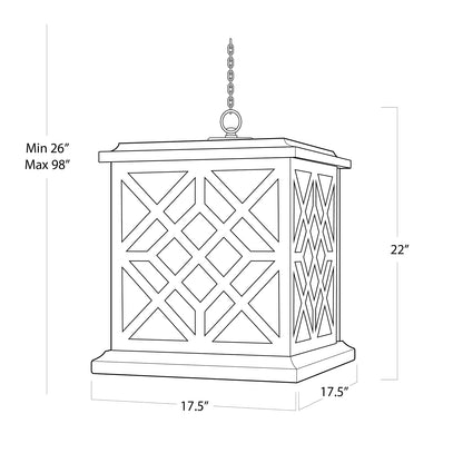 Coastal Living Chatham Wood Lantern (White) 16-1364WT