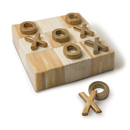 Regina Andrew Tic Tac Toe Flat Board With Brass Pieces 20-1091PB