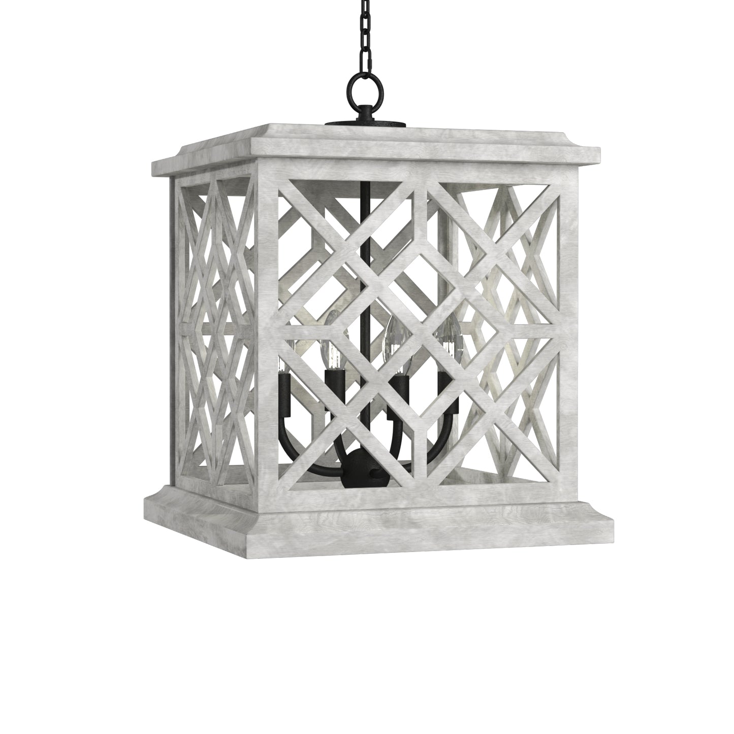 Coastal Living Chatham Wood Lantern (White) 16-1364WT