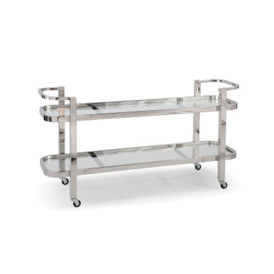 Regina Andrew Carter Bar Cart in Polished Stainless Steel 31-1020SS