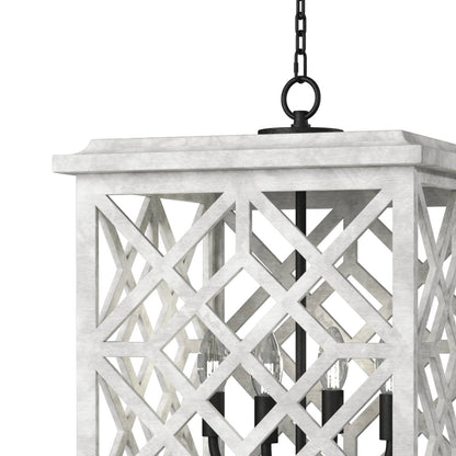 Coastal Living Chatham Wood Lantern (White) 16-1364WT